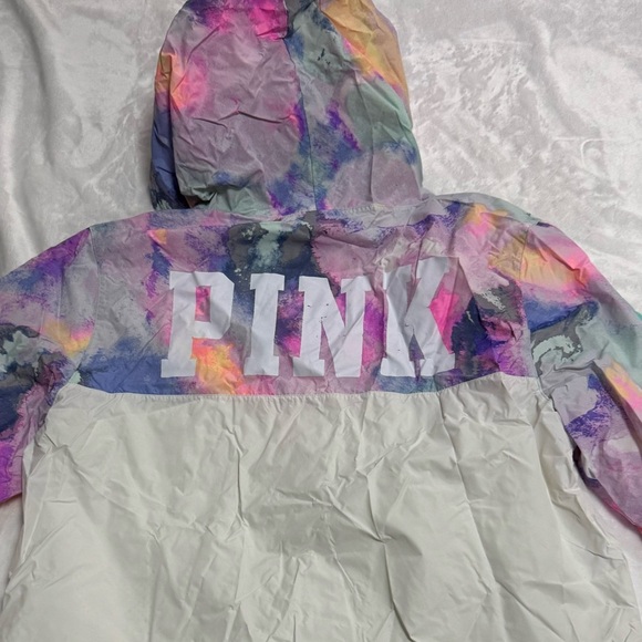 Rare PINK WaterColor Anorak WindBreaker Jacket - Picture 9 of 12